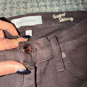 Henry & Belle Skinny Jeans with Zippered Ankles